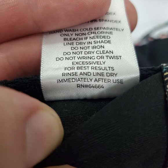 Shade & Shore Womens Black Metallic Neon Paisley Underwire Halter Bikini Top 34B - Picture 6 of 8